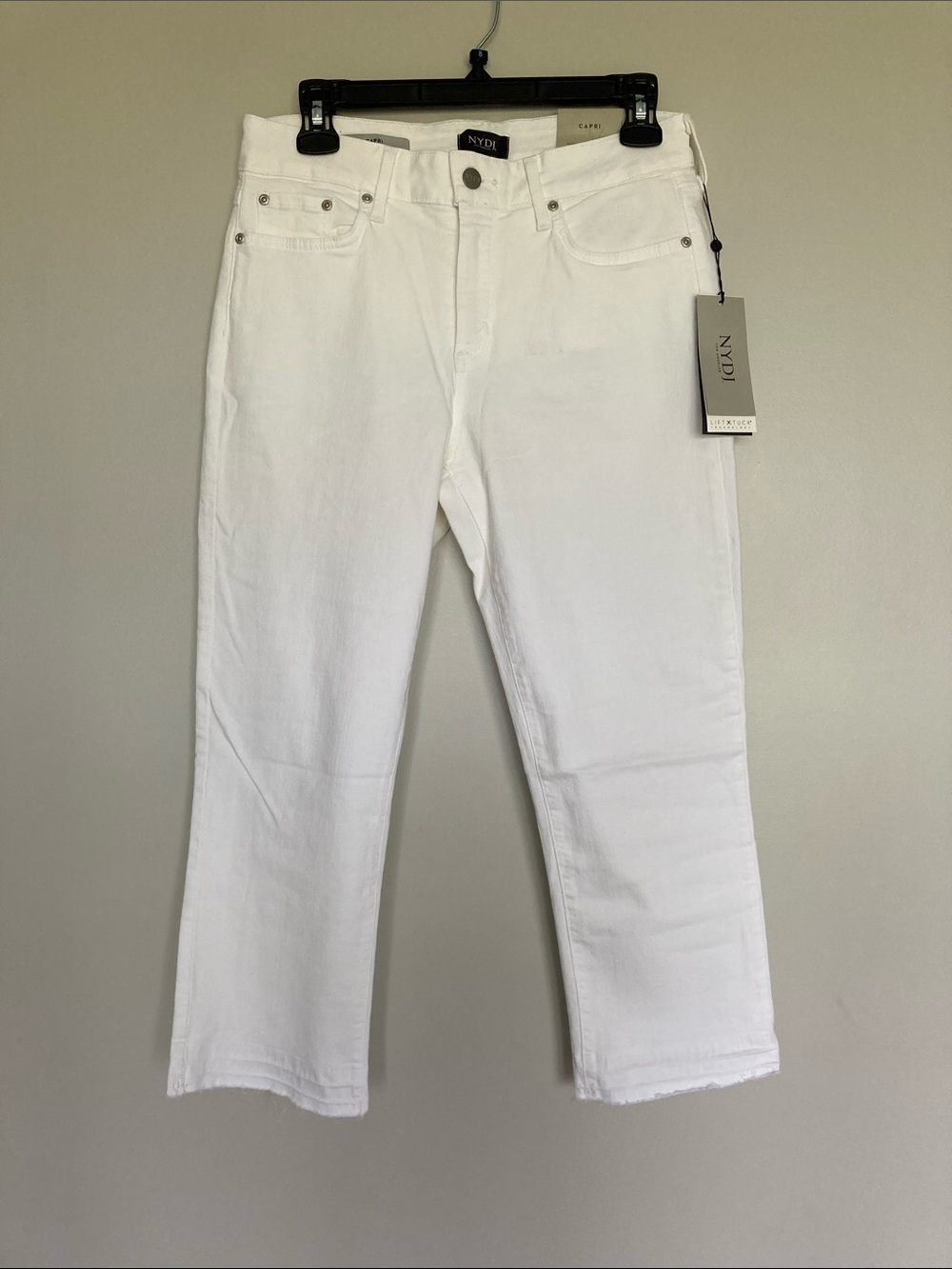NYDJ Capri Cropped Jeans Women’s 8 Optic White LiftxTuck Technology NWT Slimming